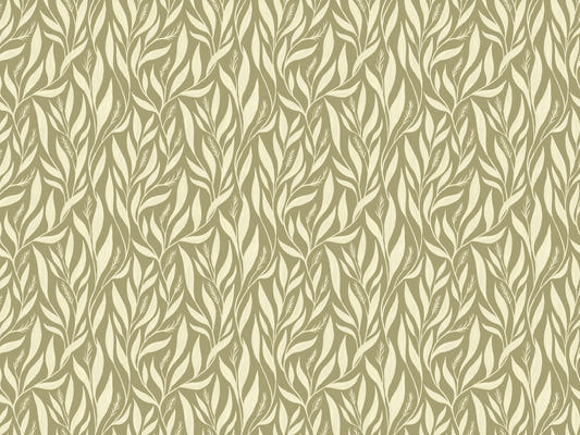 Sage Green Leavescapes Wallpaper