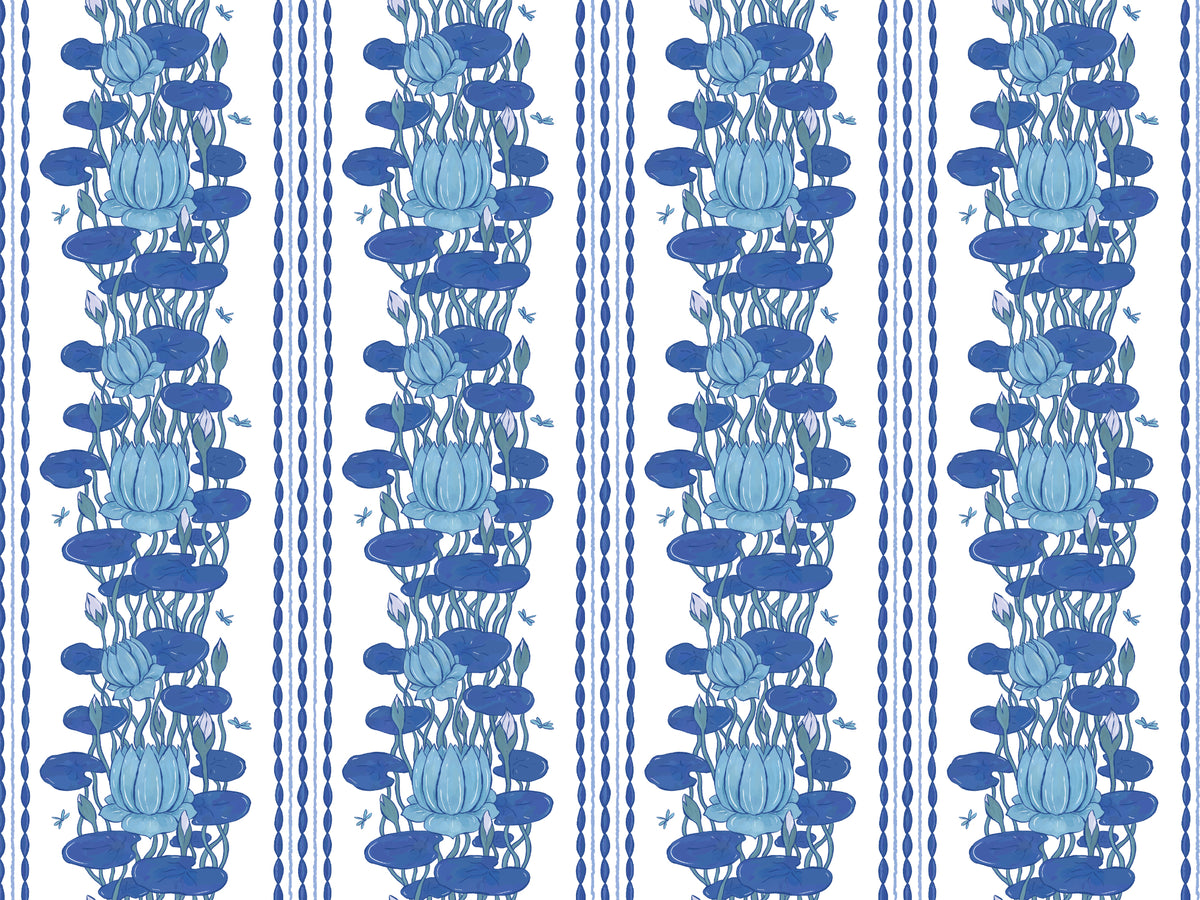 Lotus Stripe Wallpaper for Walls in your room
