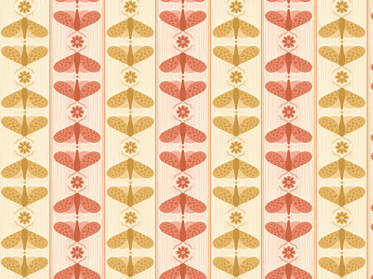 Moth Stripe Wallpaper