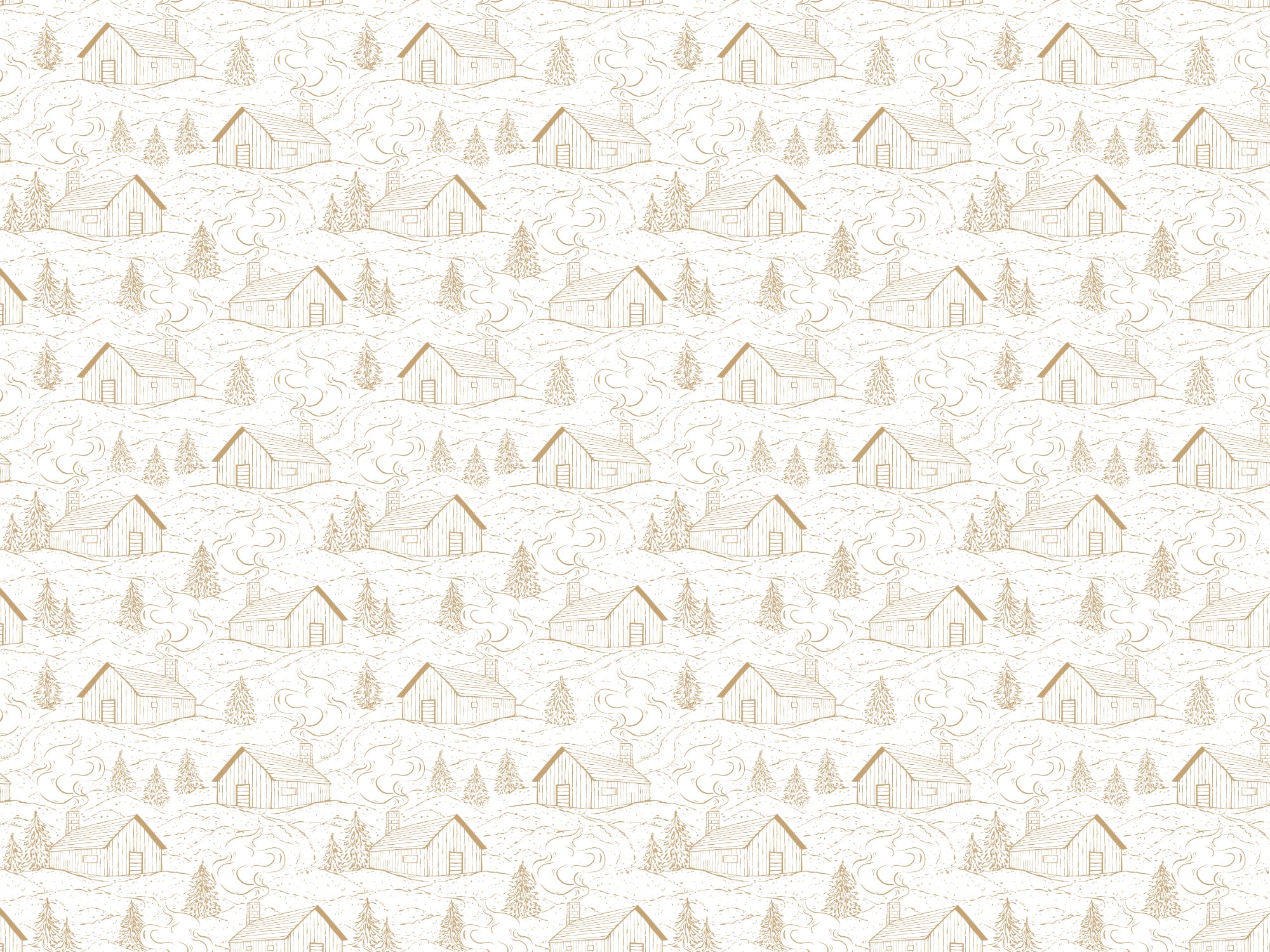 Cozy smokey cabins tan wallpaper for warm, rustic interiors.
