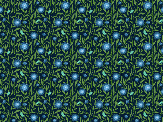 Spring Trellis Dark Green Wallpaper