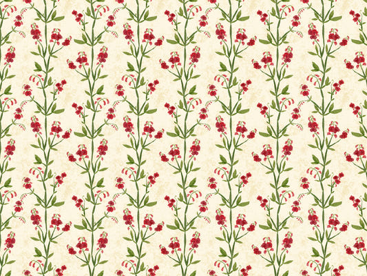 Sweet Peas Magenta Leaves Wallpaper