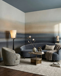 Hallway backed by hazy horizon bands of the Rotko Sand wall mural