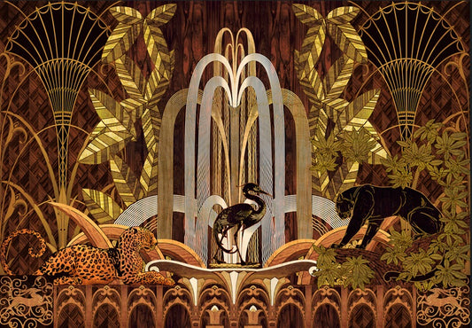 Art Deco Wildlife Wall Mural