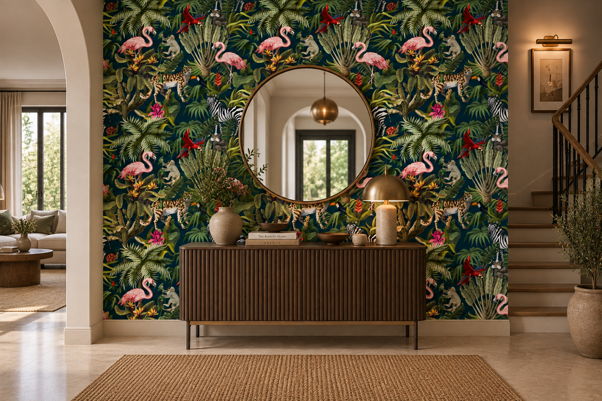 Tropical Paradise Jungle Mural