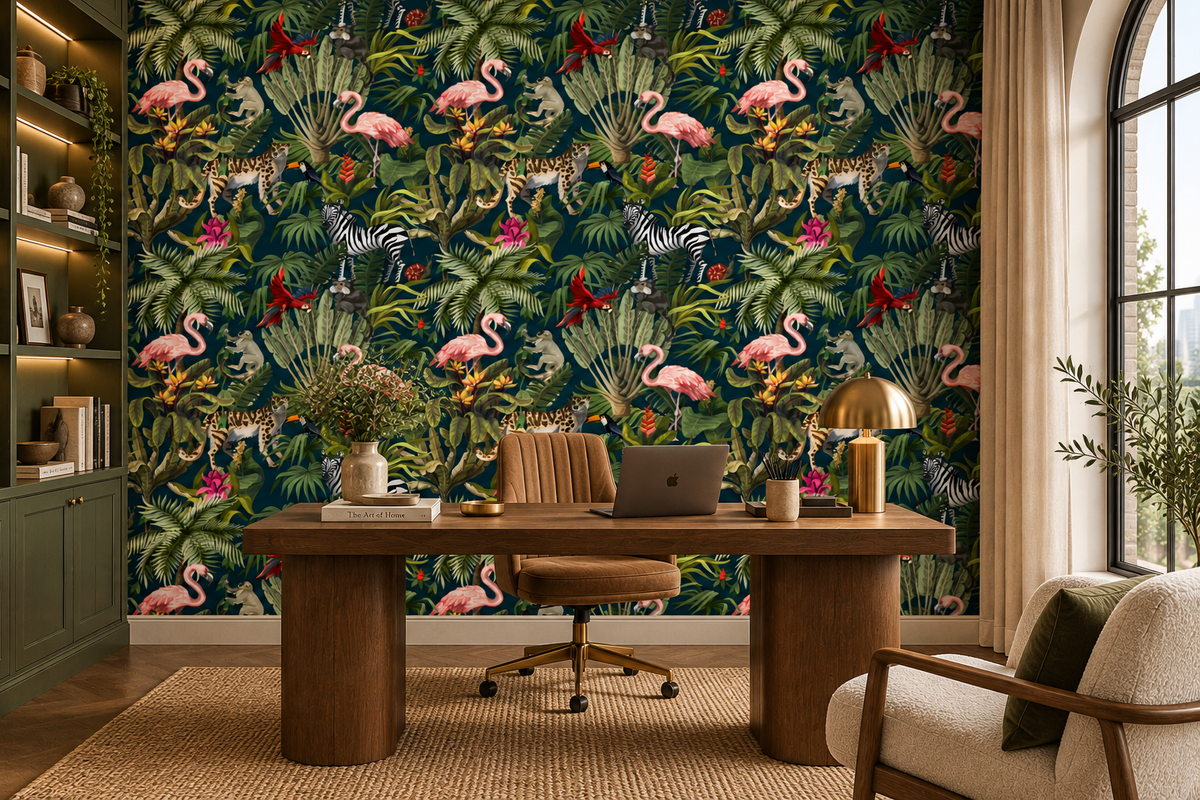 Tropical Paradise Jungle Mural