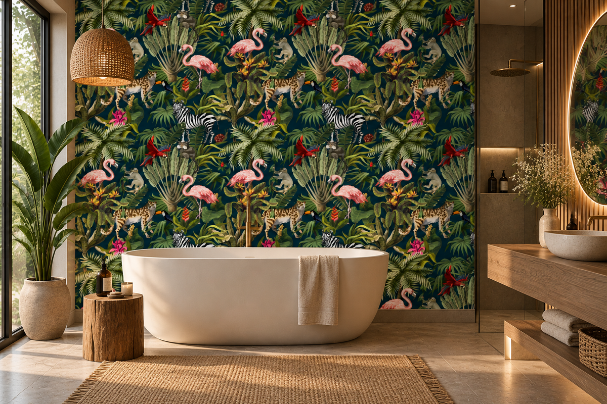 Tropical Paradise Jungle Mural