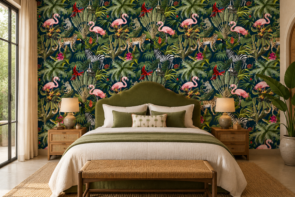 Tropical Paradise Jungle Mural
