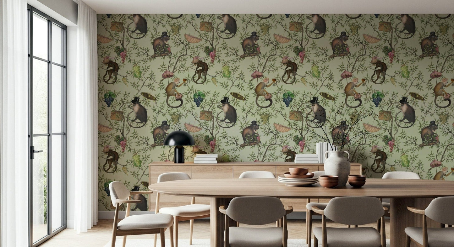 A Primate's Afternoon Tea Wallpaper⁠