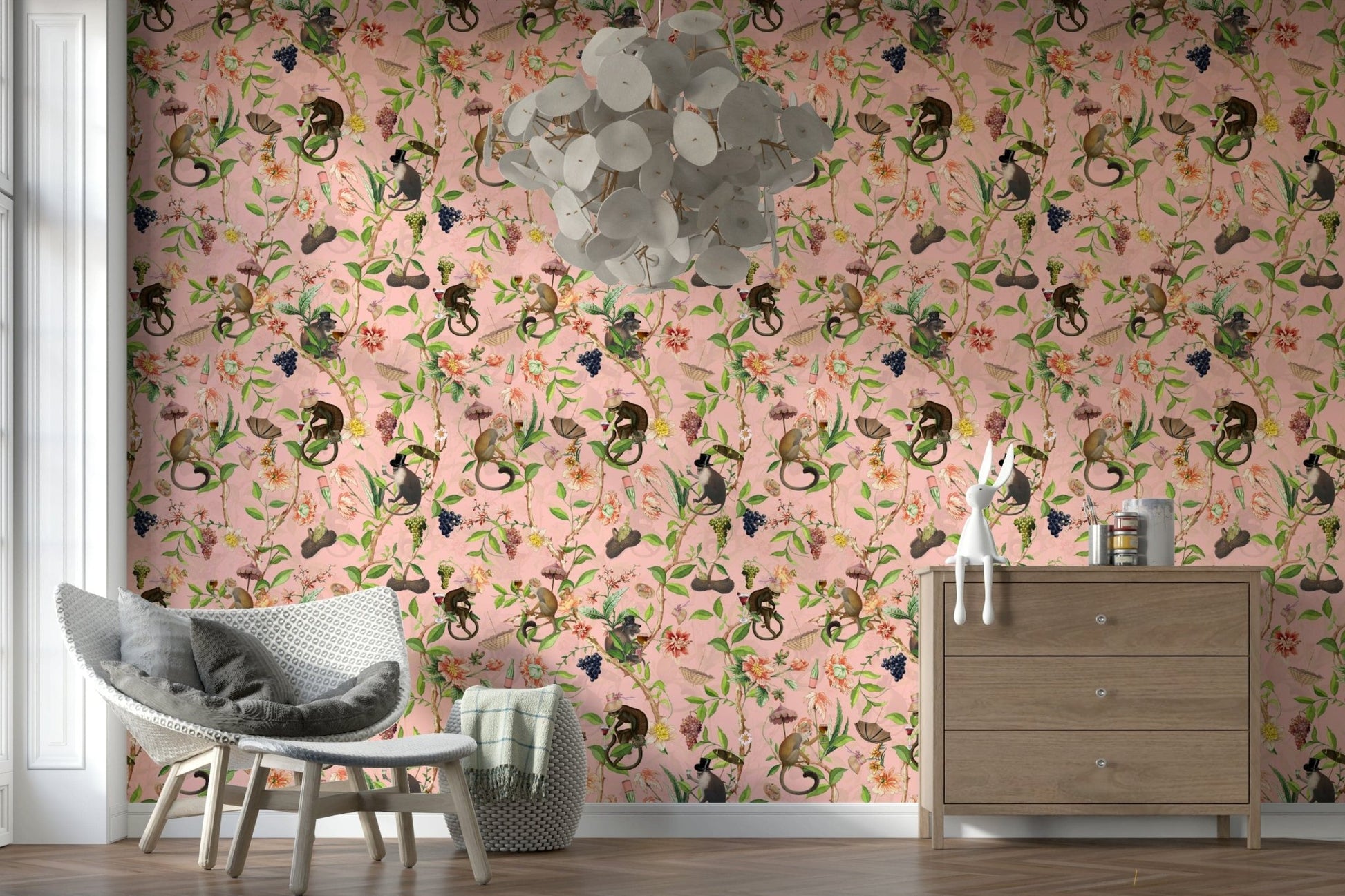 A Primate's Garden Party Wallpaper⁠