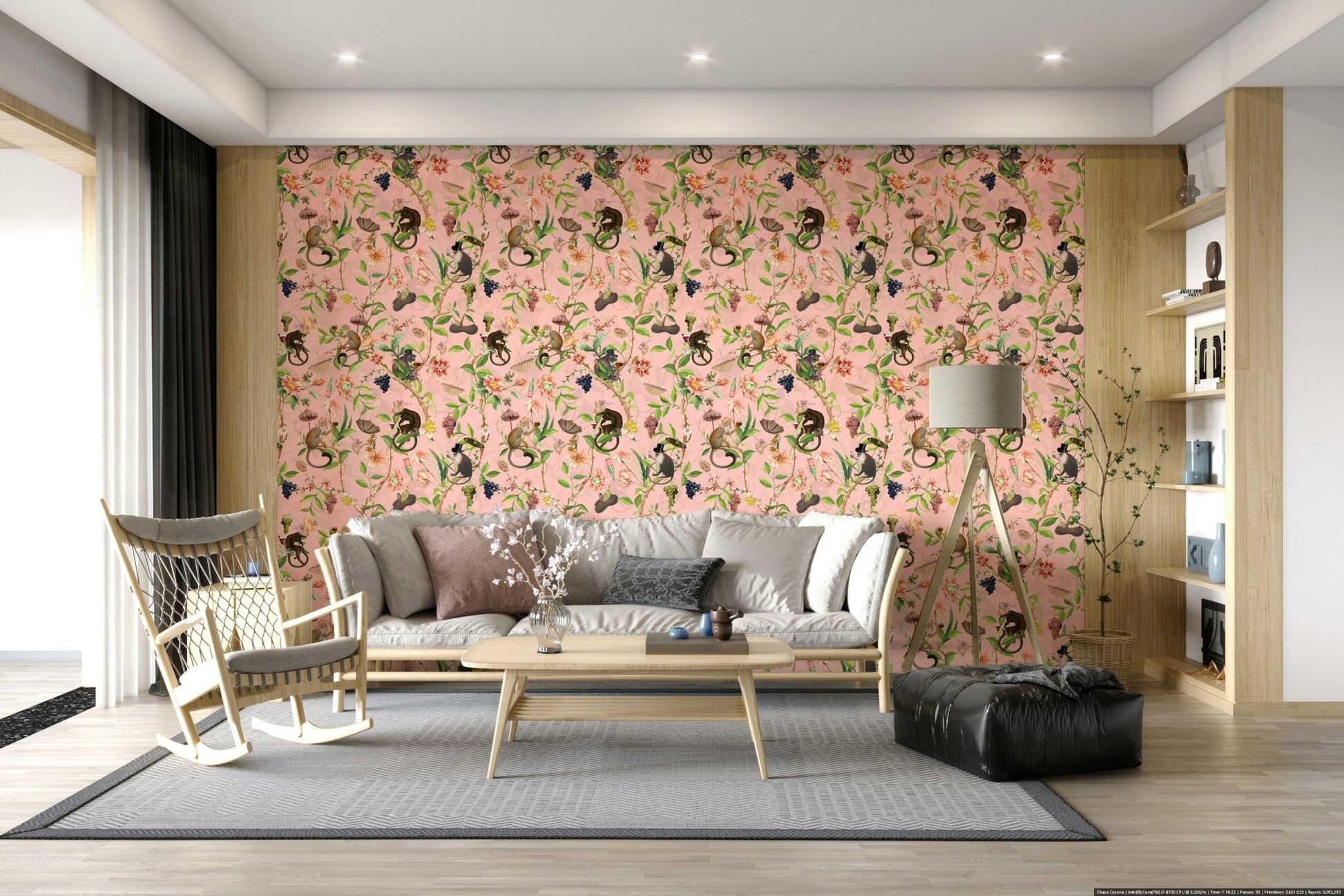 A Primate's Garden Party Wallpaper⁠