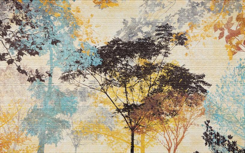 Colorful Abstract Tree Canvas Touch Wallpaper Mural