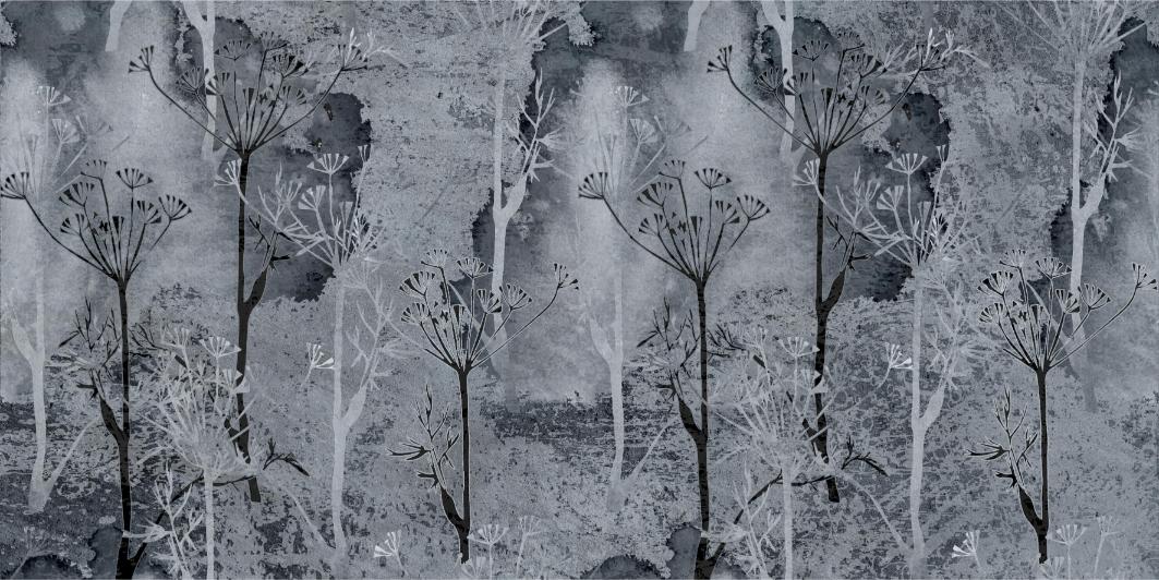 Grey Grunge Tropicano Tree Wallpaper in your room