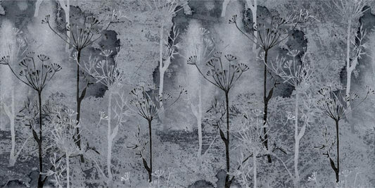 Grey Grunge Tropicano Tree Wallpaper