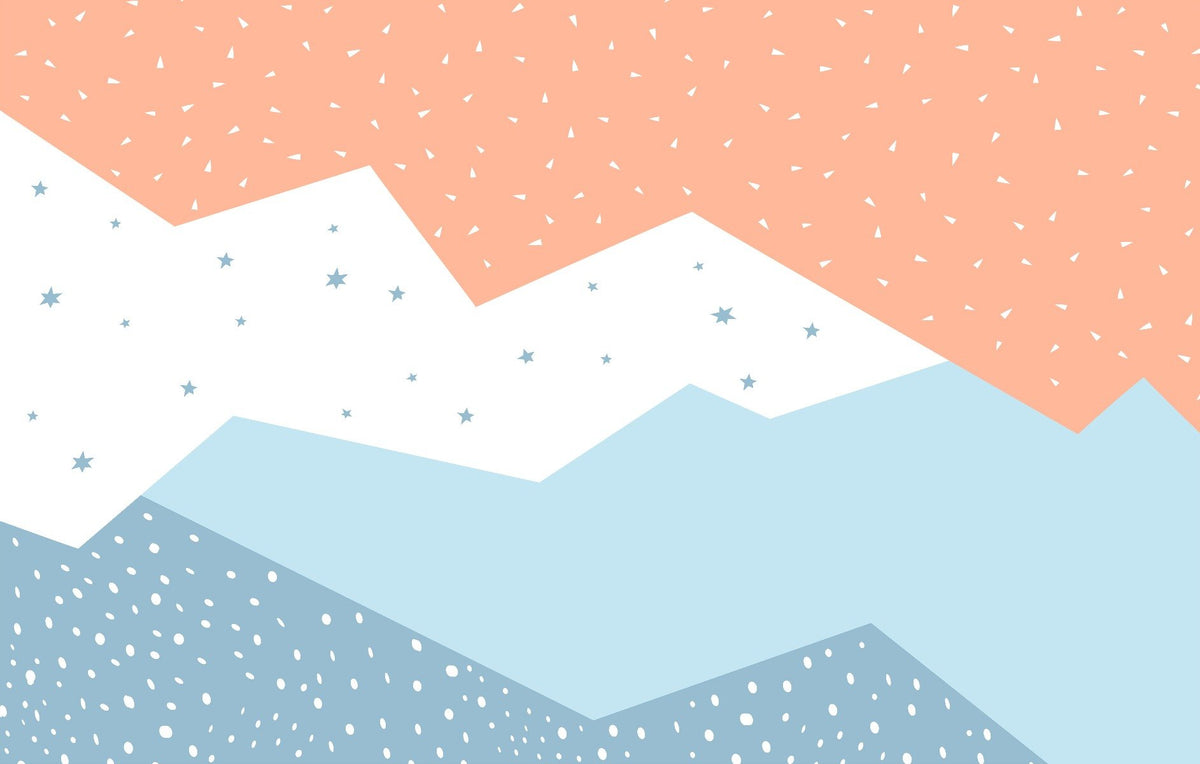Colorful Geometric Mountain Wallpaper Murals in your room