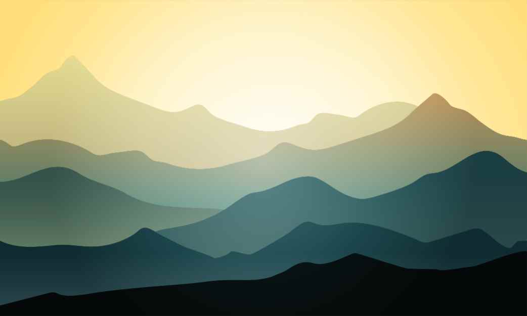 Beautiful Green Mountain Wallpaper Mural in your room