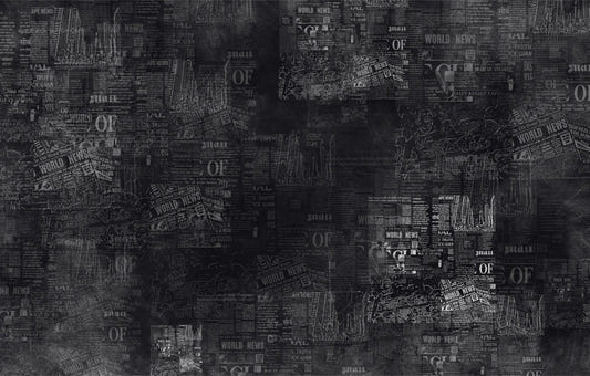 Dark Newspaper Headlines Wallpaper Mural