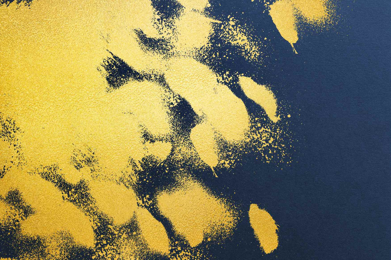 Golden Colour Brush Strokes Wallpaper Mural