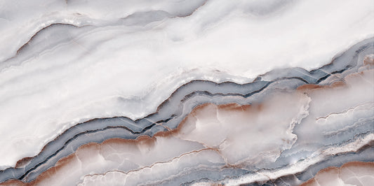 Striking White Clouded Marble Wallpaper Mural
