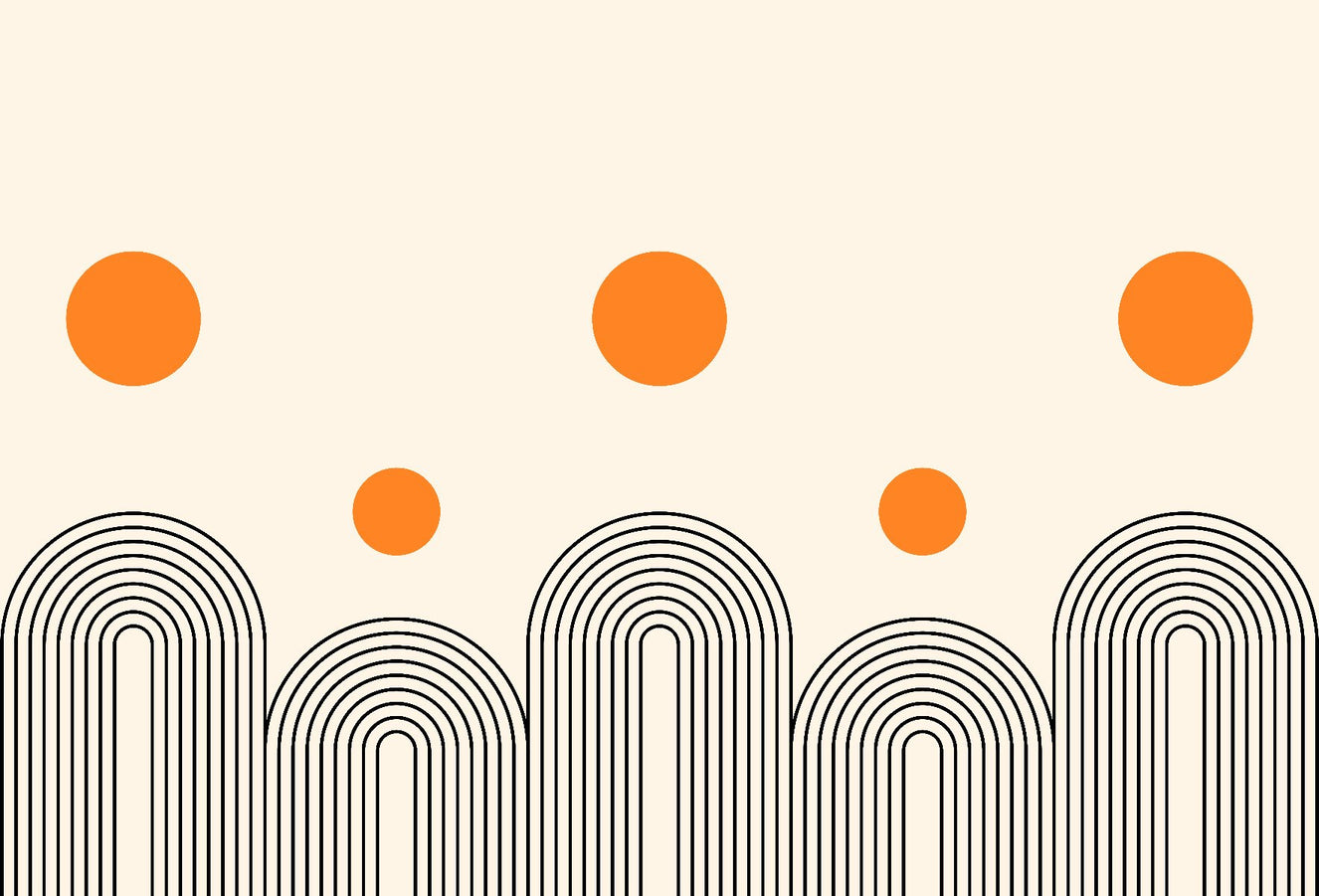 Geometric Boho Art Line Wallpaper Mural