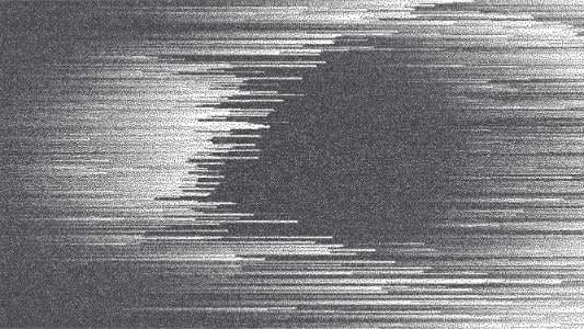 Black and White Glitch Abstract Wall Art Wall Mural in your room — zoomed