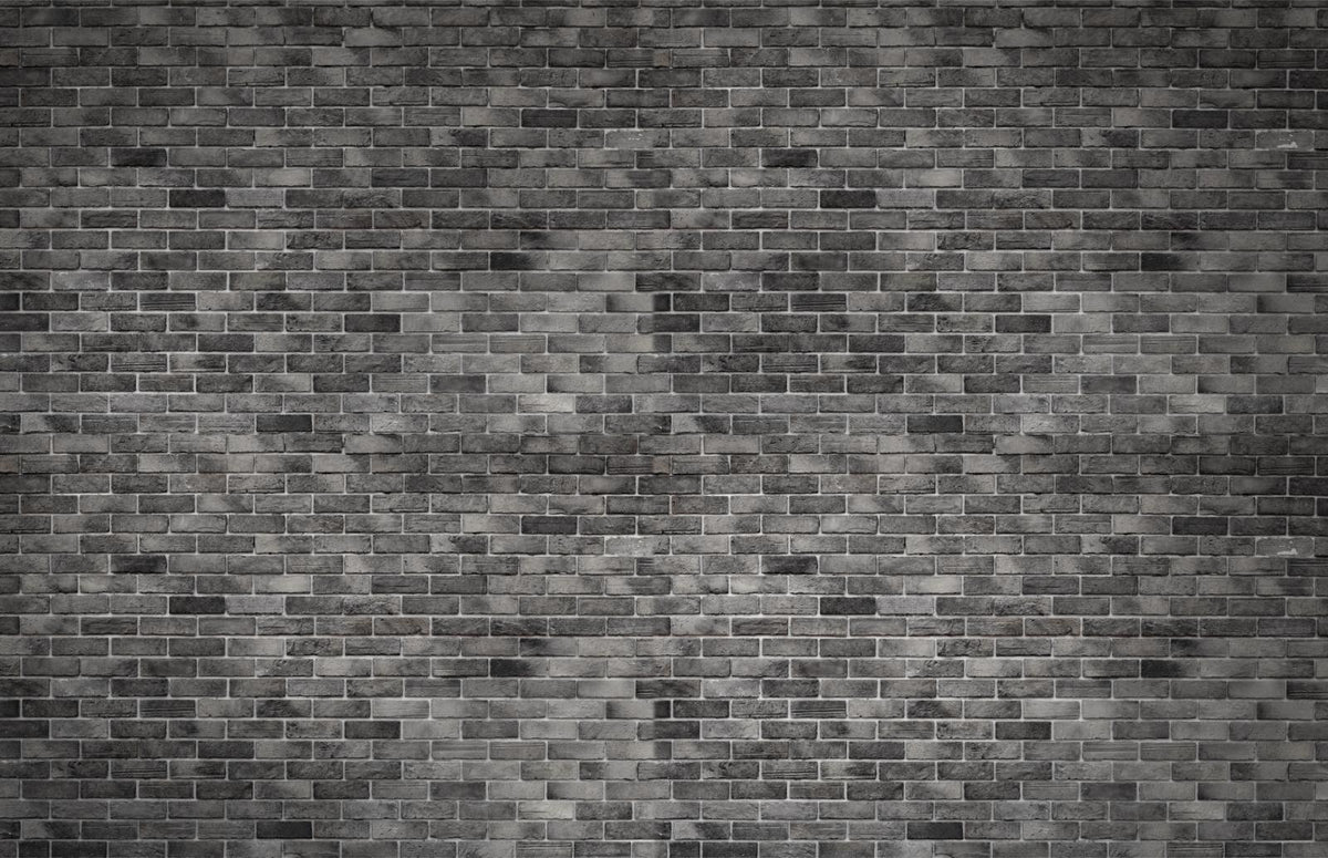 Dark Grey Brick Textured Wallpaper Mural in your room