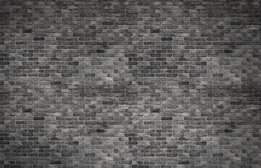 Dark Grey Brick Textured Wallpaper Mural