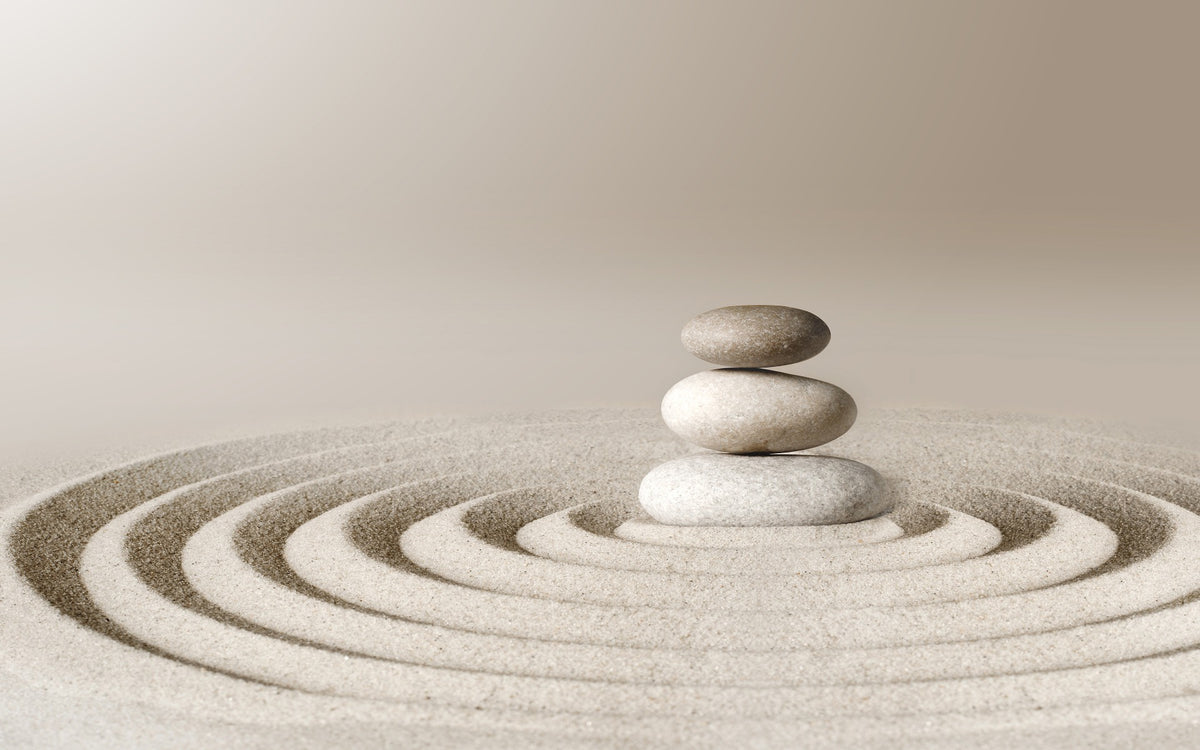 Zen Meditative Spa Stone Wallpaper Mural in your room