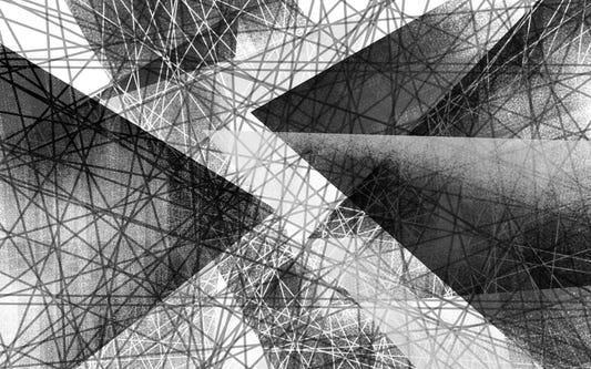 Black & White Monochrome Geometric Art Wallpaper