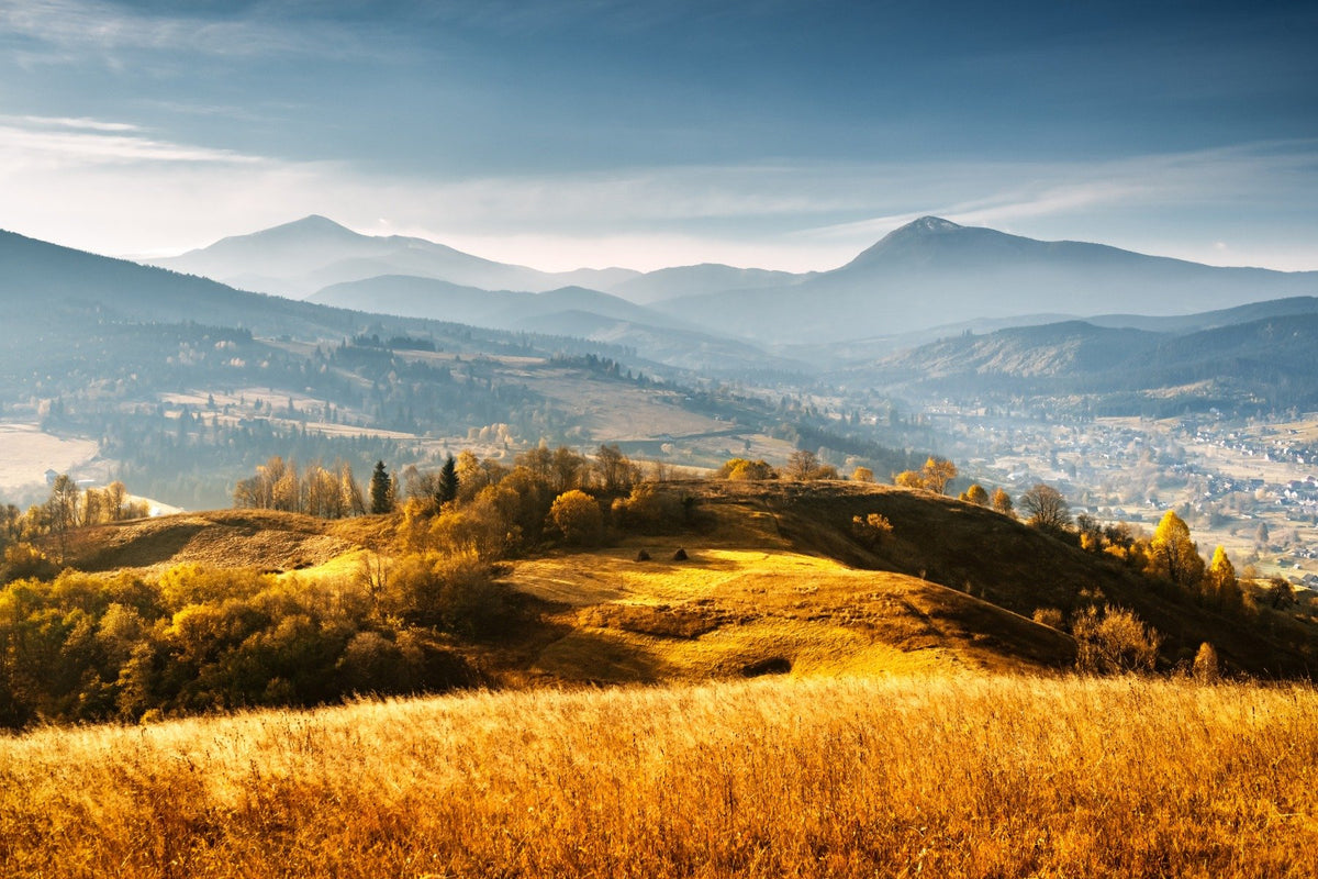 Natural Autumn Mountains Welly Wallpaper Mural in your room — zoomed
