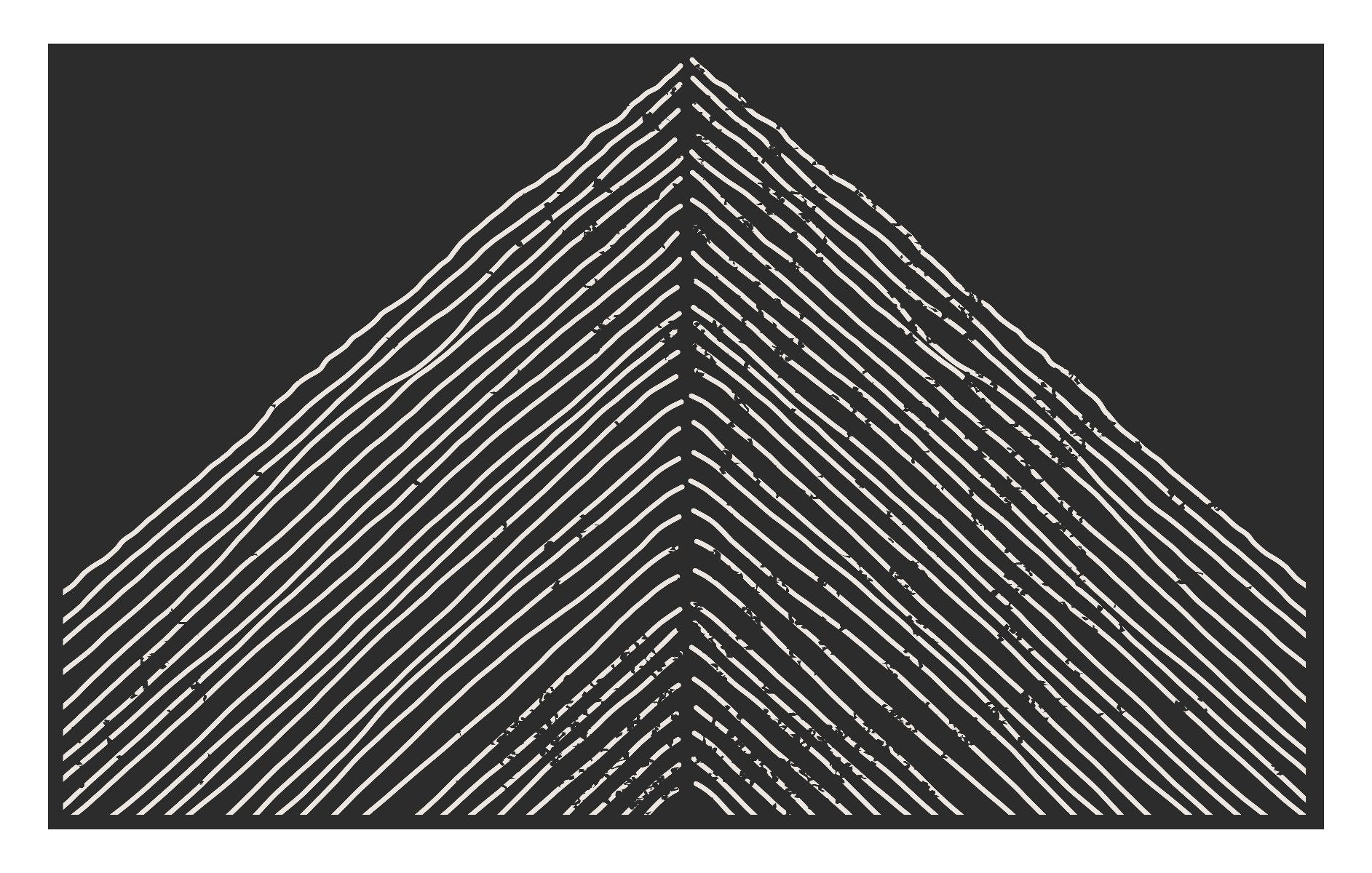 Abstract Triangle Mountain Wallpaper Mural in your room — zoomed