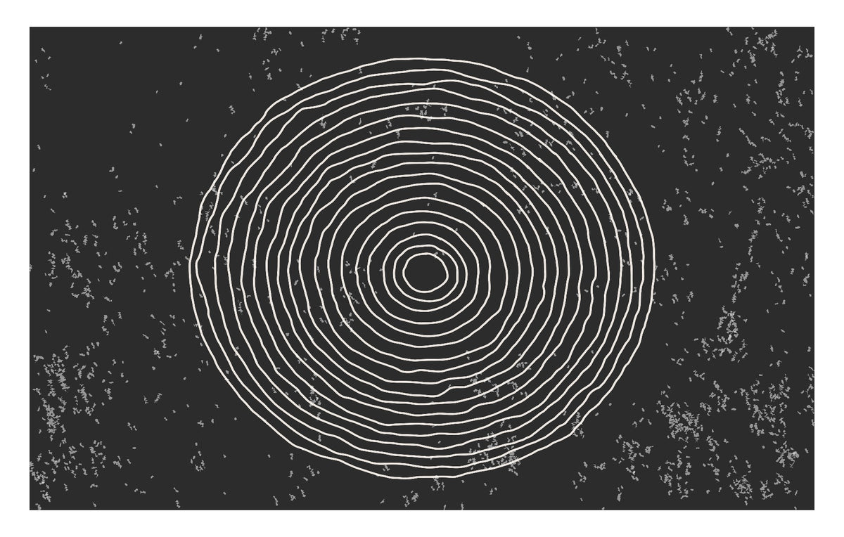 Black & White Concentric Circles Wallpaper Mural in your room