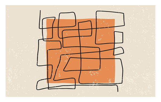 Abstract One Line Wallpaper Mural