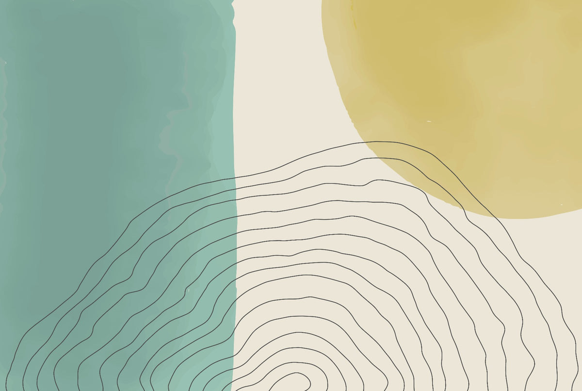 Dual Tone Watercolor Abstract Wallpaper Mural in your room — zoomed