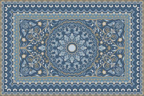Persian Carpet Wallpaper Mural in your room — zoomed