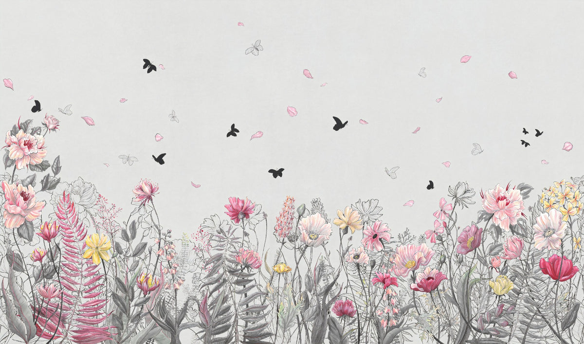 Serene Floral Orchard Wallpaper Murals