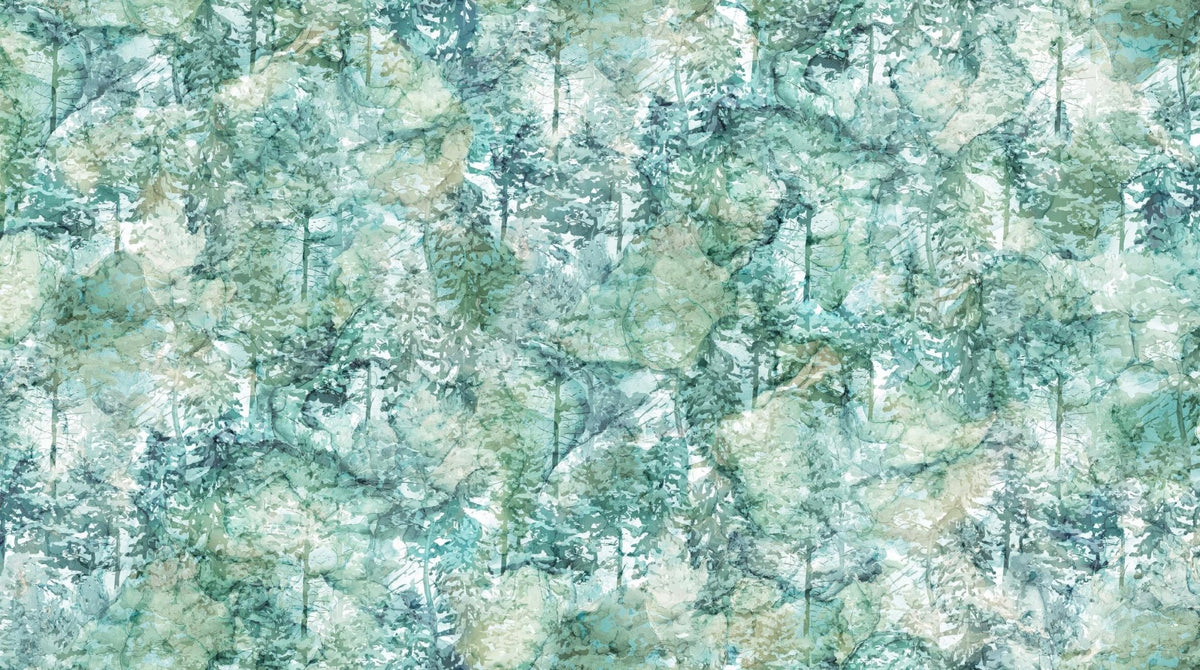 Fresh Green Vibes Tropical Forest Wallpaper Mural in your room