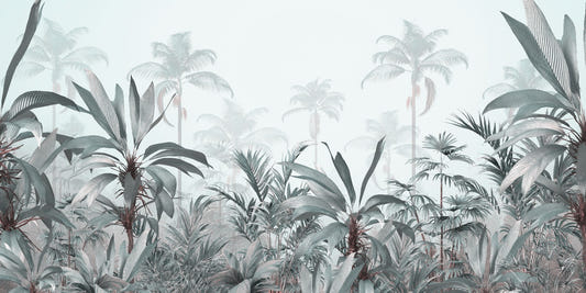 Watercolor Riverside Forest Wallpaper Mural