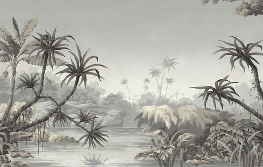 Tropical Countryside Wallpaper Murals
