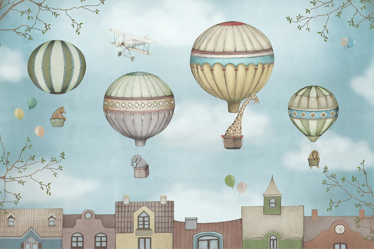 Kids Wonderland Balloons Wallpaper Murals in your room