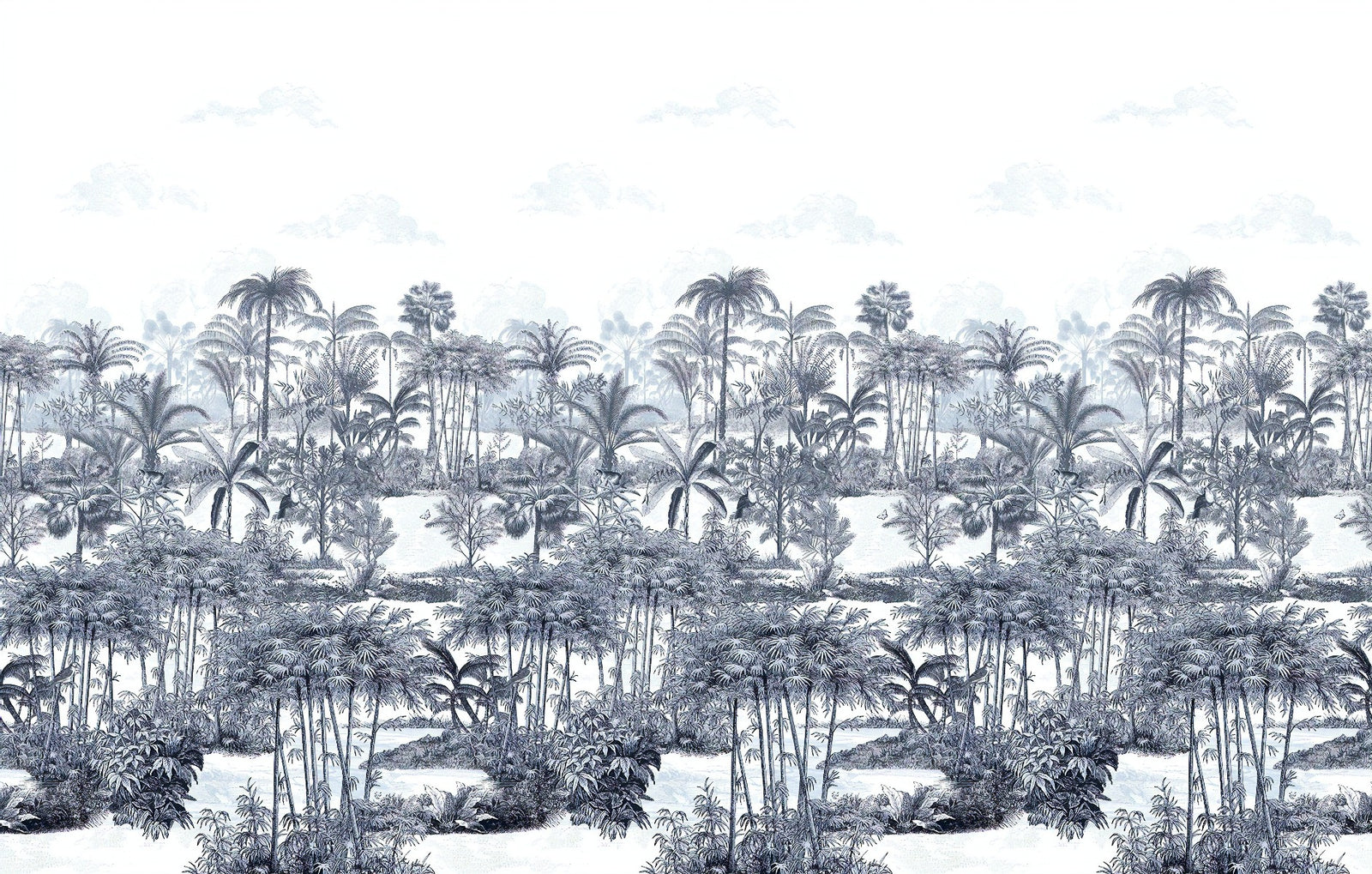 Blue Shades Palm Trees Wallpaper Murals