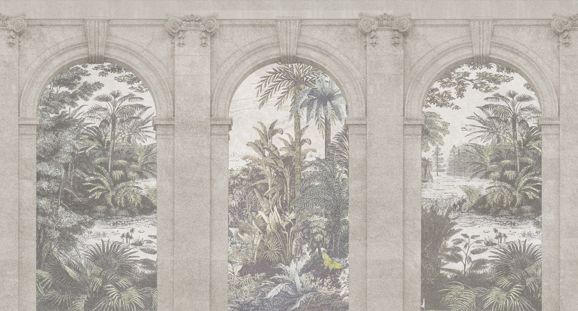 Vintage Architecture Textured Wallpaper Murals