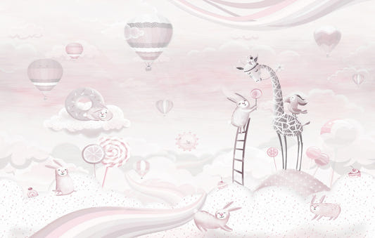 Pink Color Candy World Wallpaper Murals