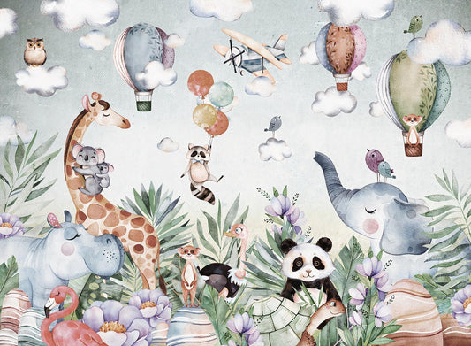 Jungle World Textured Wallpaper Murals