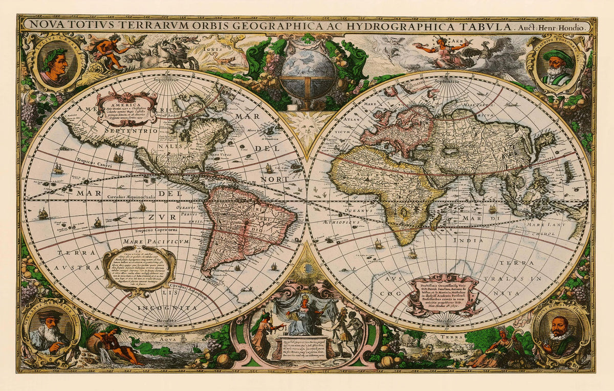 Old Vintage World Map Wallpaper murals in your room