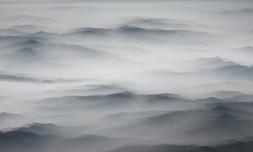 Foggy Mountains & Hills Wallpaper Mural in your room