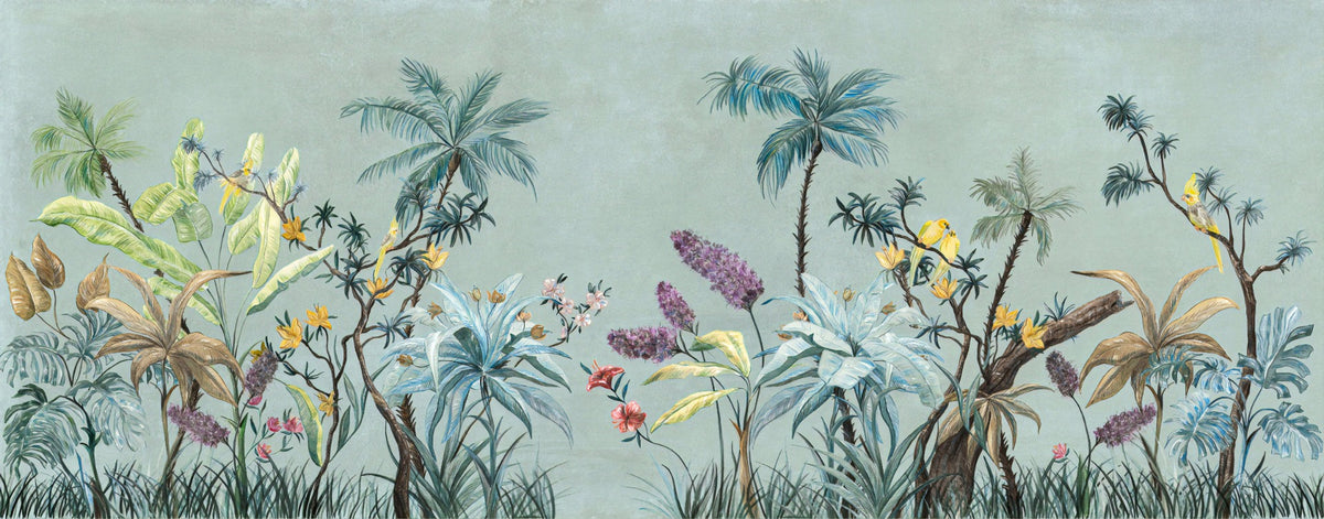 Designer Colorful Flowers design Wallpaper Murals in your room — zoomed