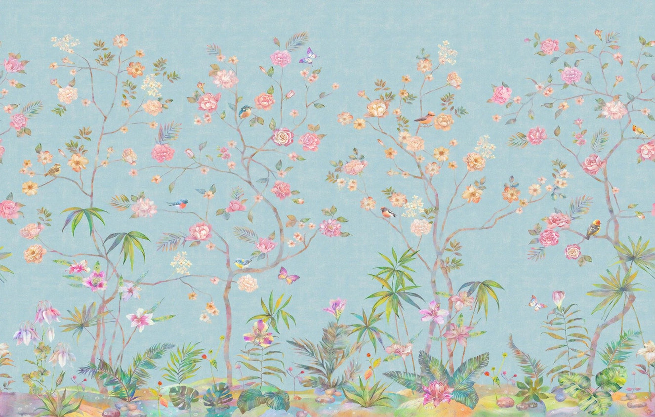 Colorful Chinoiserie Wallpaper