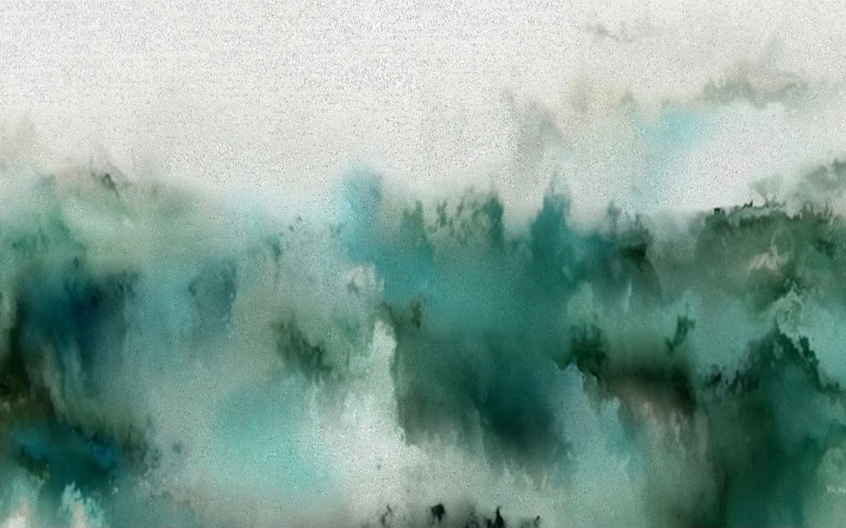 Turquoise Watercolor Wallpaper Mural