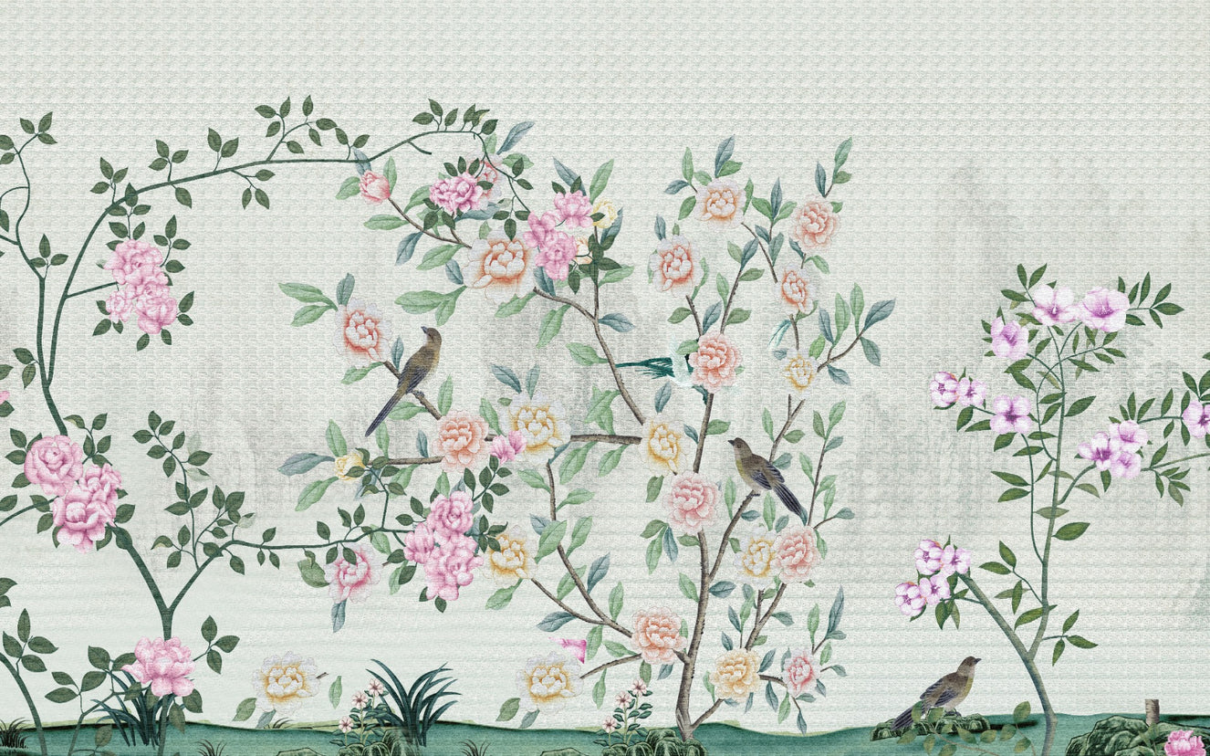 Garden Flowers Based Wallpaper Murals